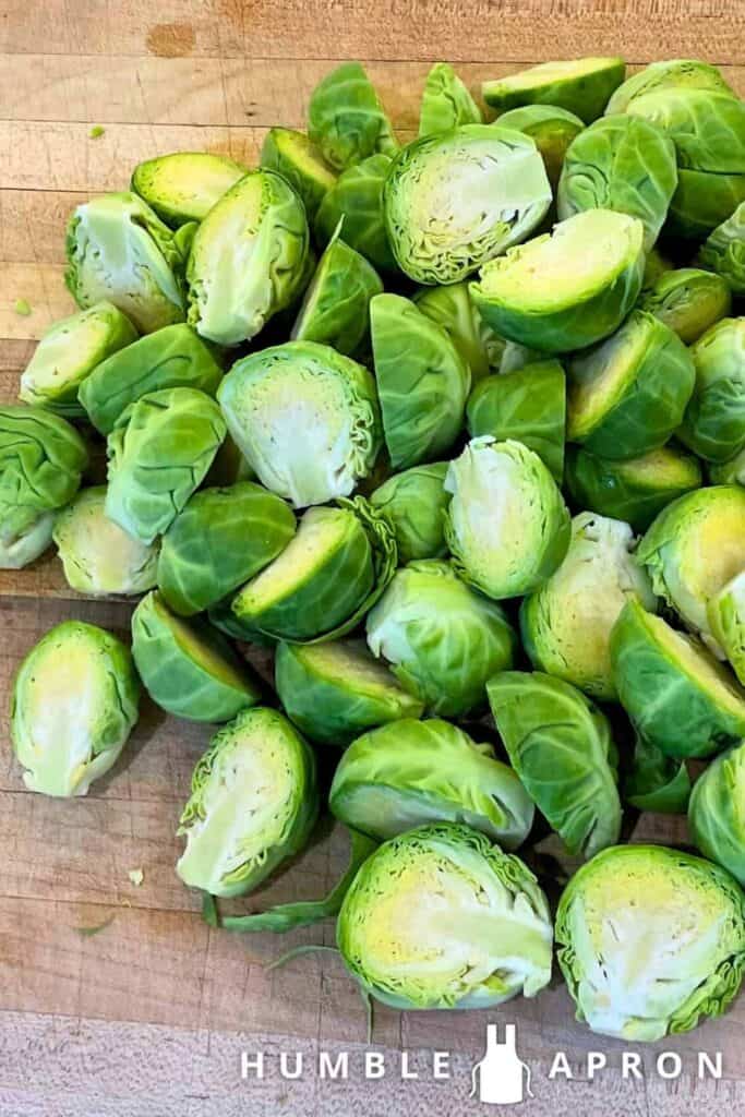 Brussels Sprouts Cut in Half