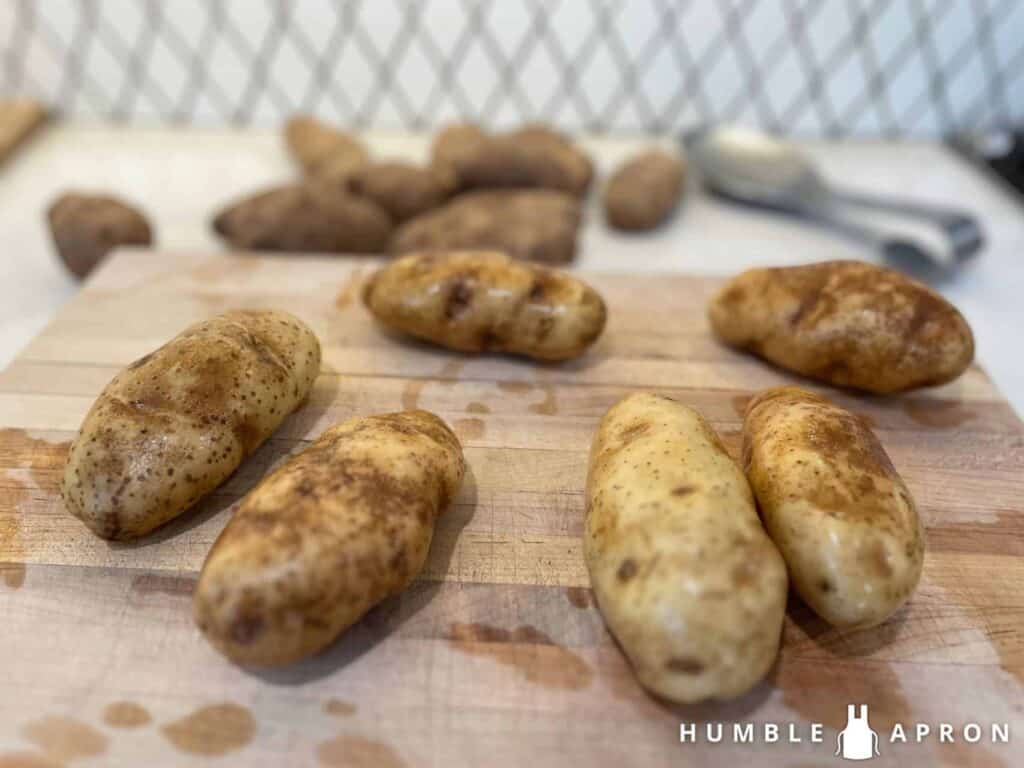 washed potatoes