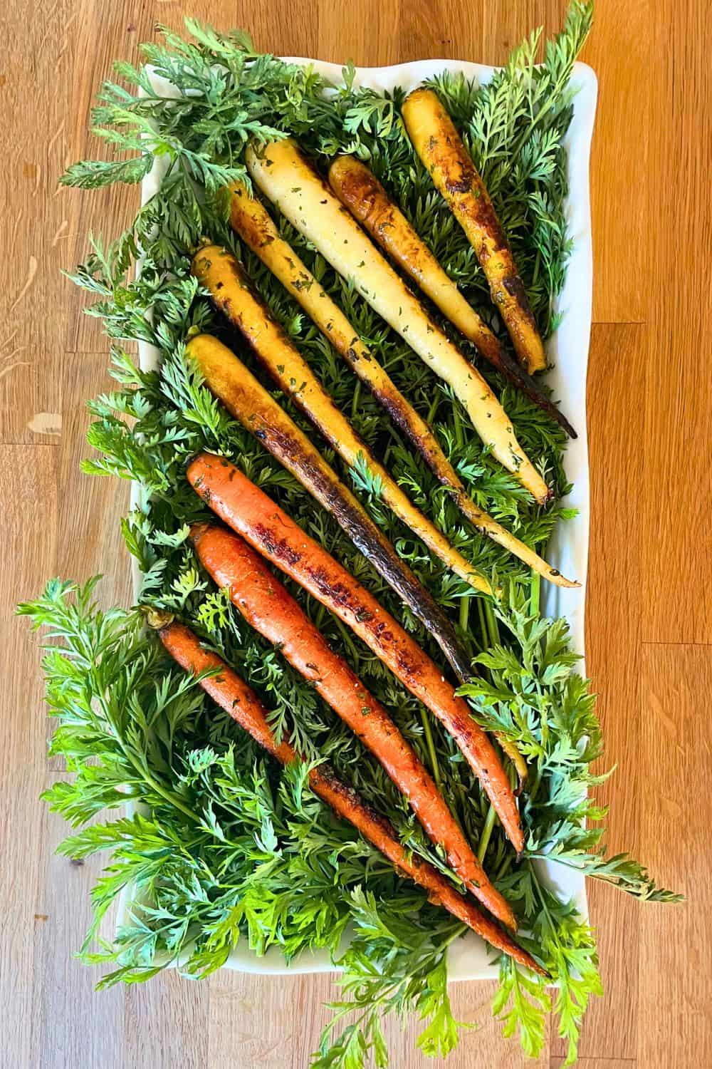 Carrots in serving dish