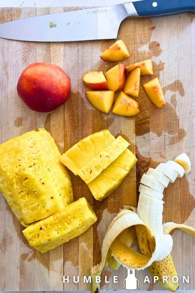 Fresh fruit on cutting board
