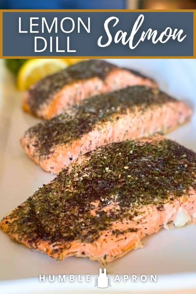 lemon dill salmon on a dish