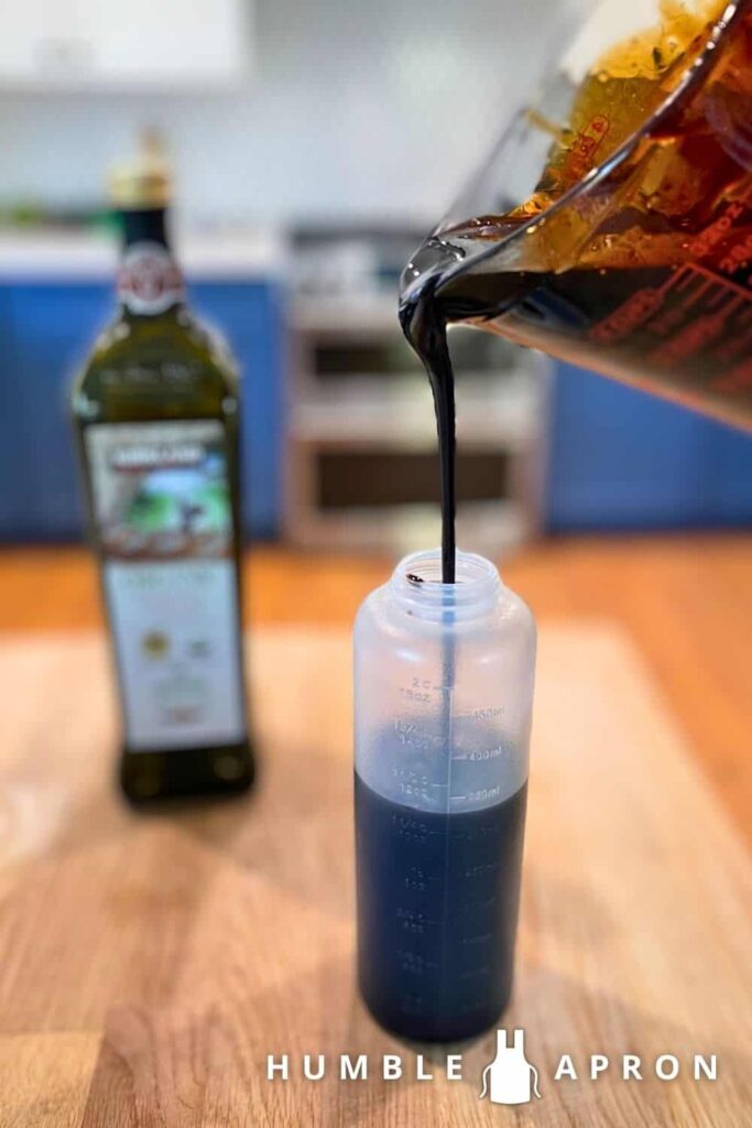 Balsamic Glaze being poured