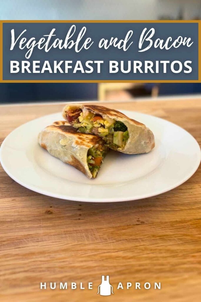 vegetable breakfast burritos.