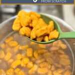 sweet potato gnocchi in boiling water