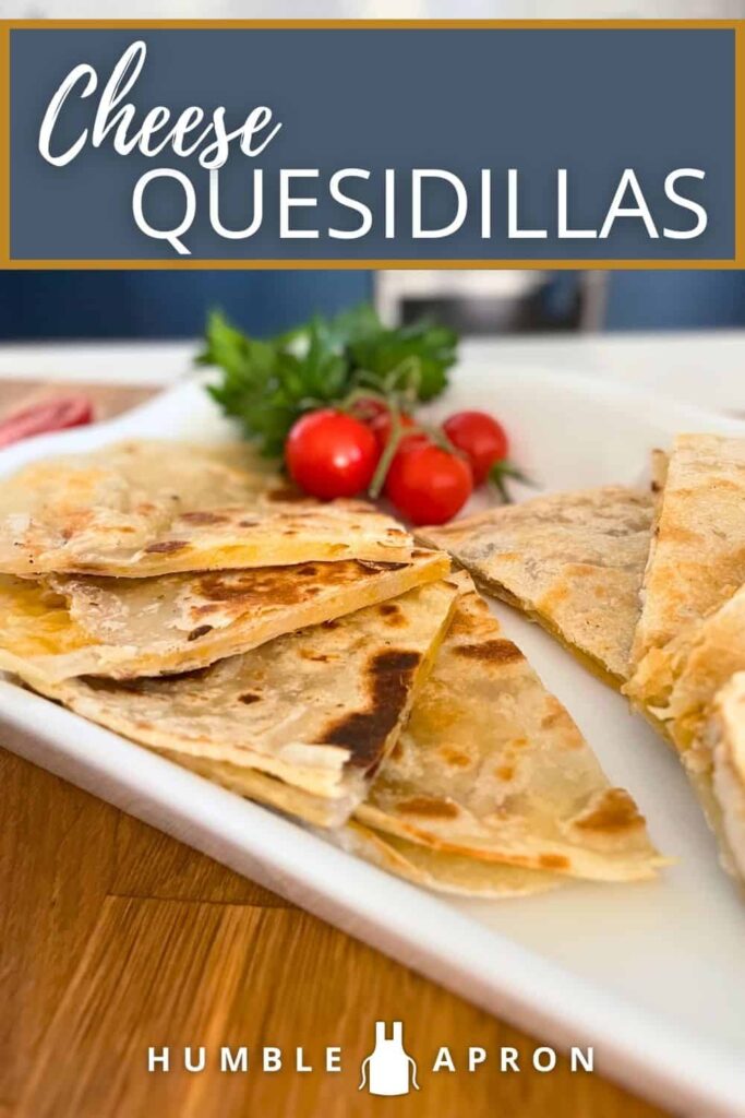 cheese quesadilla on plate