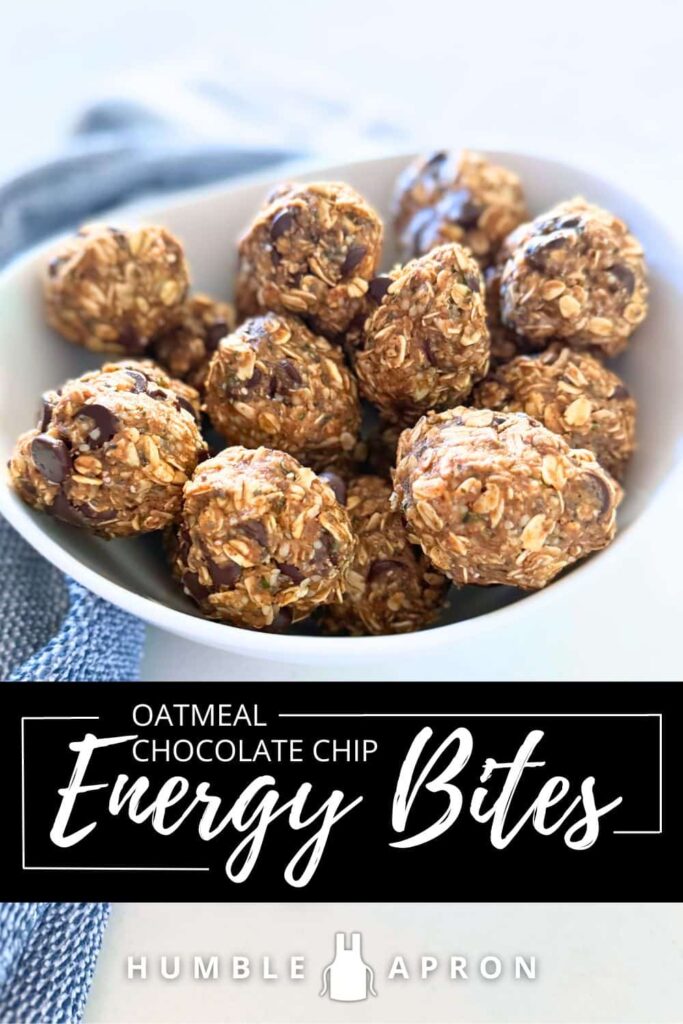 oatmeal chocolate chip energy bites in bowl
